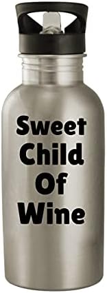 Molandra Products Сладко Дете Вино - Бутилка за вода от Неръждаема Стомана, 20 грама, Сребриста