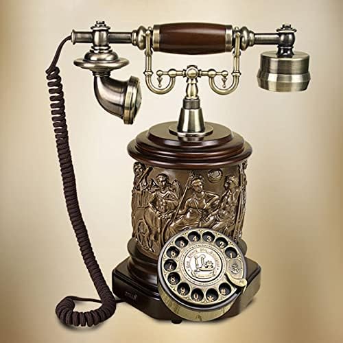 Старият Телефон Европейската Фиксирана Завъртане на Плоча с Превръщането Циферблат Антикварен Стационарен Телефон в Офис