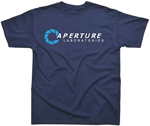 Aperture Laboratories Вдъхновена тъмно синя тениска Portal