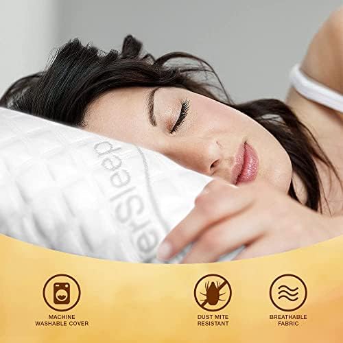 Регулируема таванско помещение WonderSleep Premium [Queen Size 2 опаковки] - Възглавница с ефект на памет от настърган пяна