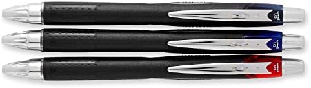 Прибиращ Химикалка химикалка uni-ball Jetstream RT С мастило за презареждане дръжки, Средната Точка, 1,0 мм, Черна, 2 опаковки