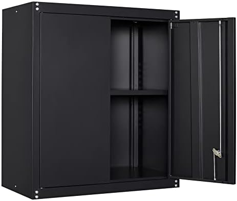 Метален Шкаф за съхранение на GEDELITE с Ключалки и Врати, Стоманена Стенен Шкаф За съхранение в Гаража, най-Горния Шкаф за Гараж, Стенен