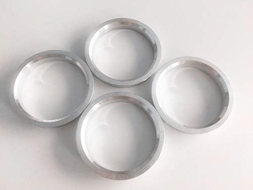 NB-AERO 4 бр. Сребристи Алуминиеви пръстени от 66,1 мм (колелце) до 64,1 мм (Ступица) | Централно пръстен Hubcentric от