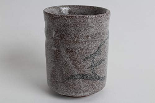 Прибори Mino Японска керамика Yunomi Chawan Чаена чаша Бял Прах на жженом кафяв произведено в Япония (внос от Япония) RSY005