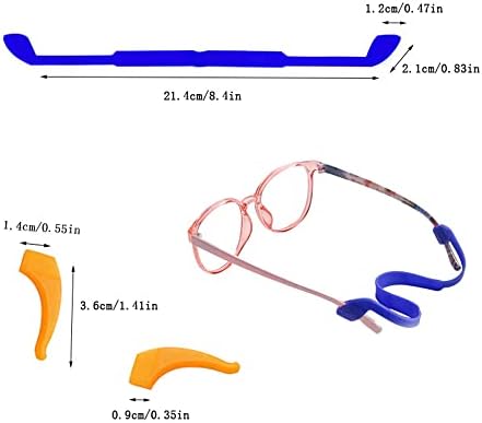 YIFARUBE, 10 Цвята, Мини Силиконови Въжета за Очила с 6 Двойки Ушни Куки, Меки Прислужници, очила, Спортен Противоскользящий