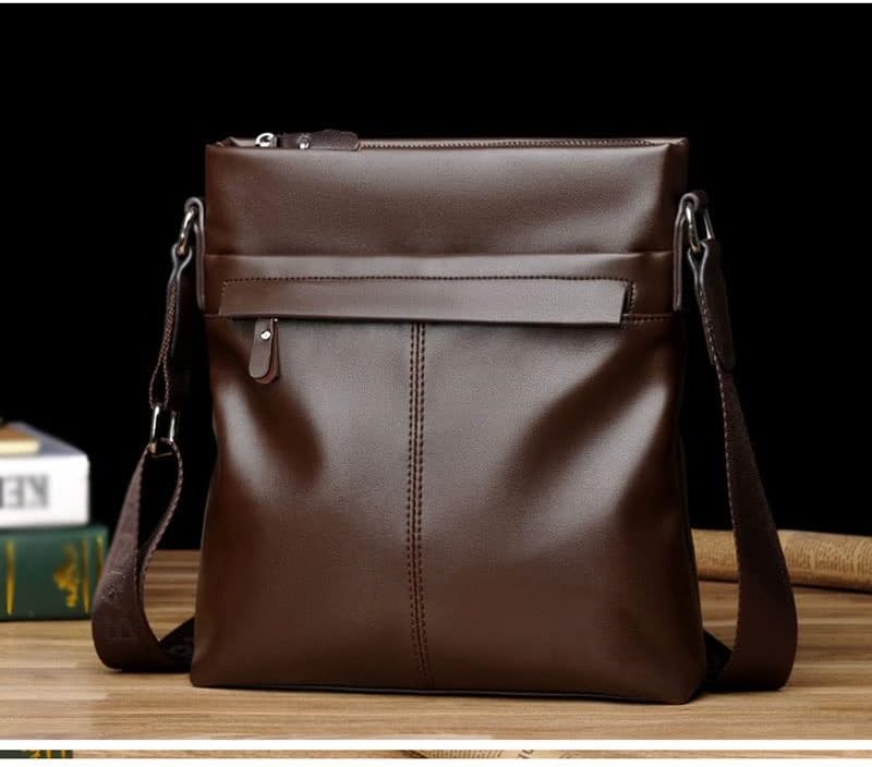 N/A Bag-Месинджър, Мъжка Кожена чанта През рамо, Делова чанта, Реколта чанта През рамо, Малко мъжки портфейл с капак (Цвят: A размер