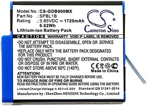 Cameron Sino Нов Взаимозаменяеми батерия с капацитет от 1720 ма, Годни за Gopro AHDBT-901, Gopro 9, Hero 9 SPBL1B
