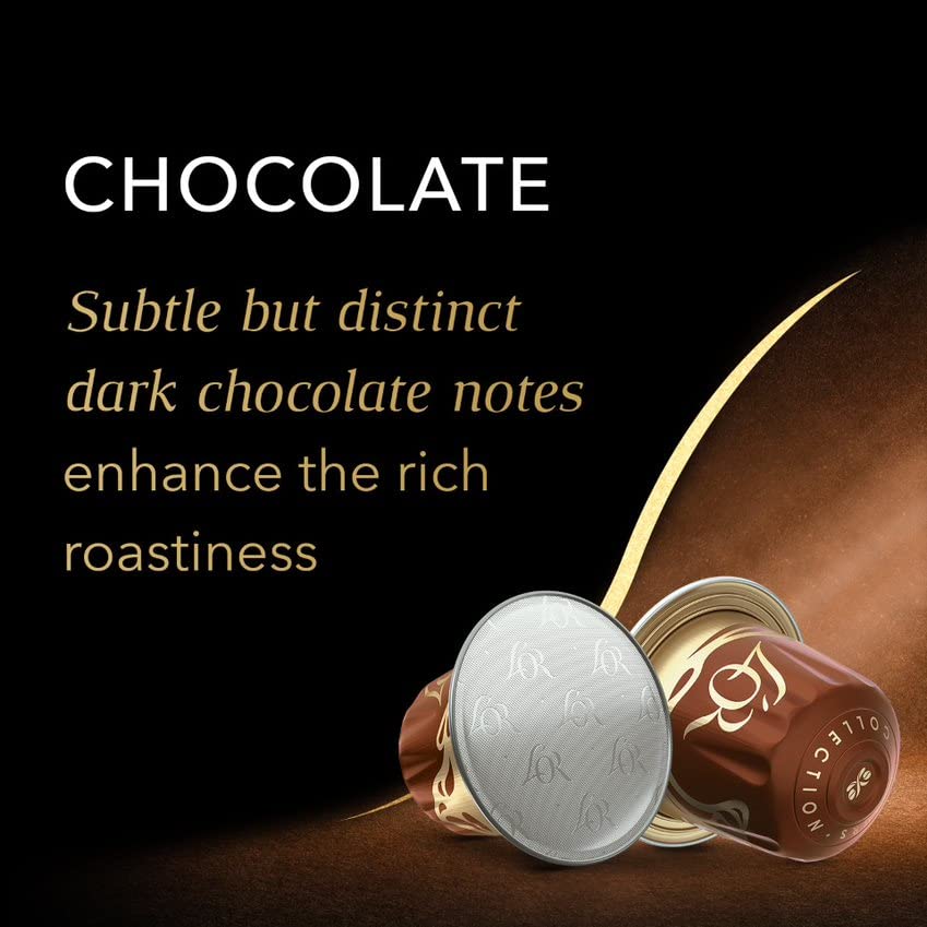 Капсули за еспресо L 'OR, Шоколад по 30 грама, Алуминиеви Капсули за кафе в една порция, Съвместими със системата L' OR BARISTA