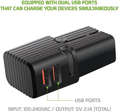 Двоен универсален USB адаптер подходящ за Dell XPS 13-9001sLV за хранене по целия свят и да пътуват между САЩ/ЕС/CN/AUS/NZ/UK