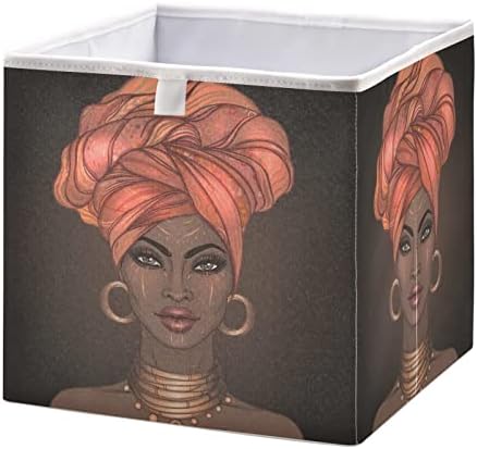 Афроамериканский Женски кутия за съхранение на Кубчета, Сгъваеми Кубчета за съхранение, Водоустойчив кош за играчки, Органайзер за