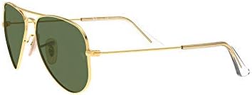 Слънчеви очила-авиатори Ray-Ban Junior Rj9506S от метал, Arista/Зелена Поляризация, 50 мм