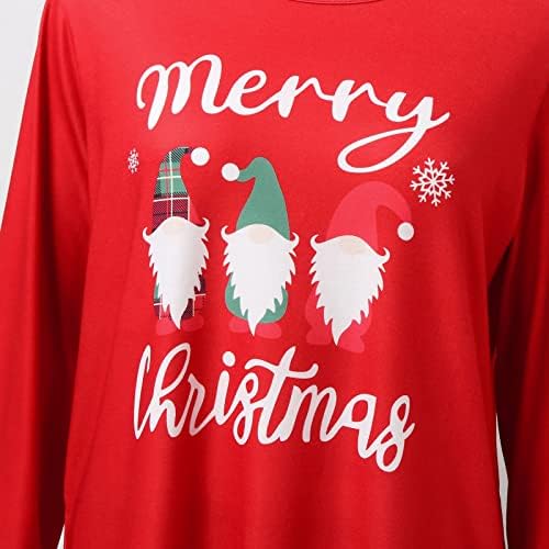 Подходяща Празнична Пижами DIYAGO, Подходяща За Семейна Коледа Риза с дълъг ръкав и Панталони, нощница, Забавен Празничен Комплект
