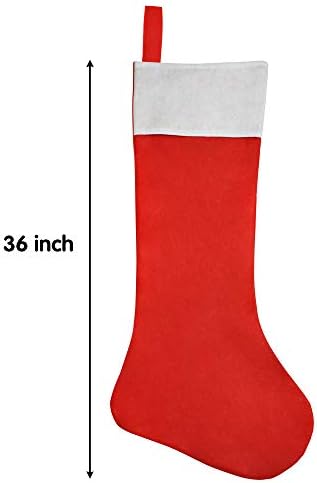 JOYIN 4 Опаковки 36Гигантски Коледни Чорапи, Гигантски Коледен Фетровый Отглеждане, Голям Коледен Отглеждане за Коледно парти, Декорация, Коледна декорация за Празнич