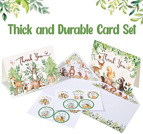 Хунаньюме 50 Картички с благодарностями от гората, 4 × 6 Карти с благодарственными бележки от горски същества, в продуктова гама с Конвертами