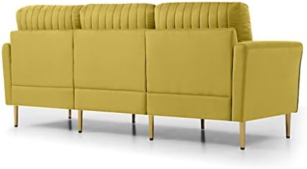 Кадифе диванные седалки SDFGH, мека мебел, мебели с възглавници, диван с гребен за всекидневната, имбирно-златист цвят