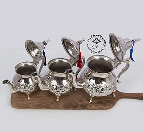 Марокански Елегантен чайник, ръчна изработка /Silver Кудси от Фес / Марокански чай / Истински сребърен чайник / coffee Maker, ръчно