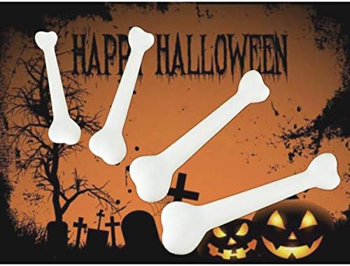 Подпори за Хелоуин, която симулира човешки скелет, пластмасови кости, модел кучешки кости, играчка, режийни кост (бял), декорация на