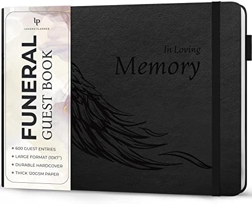 Книга за гости Legend Funeral – Книга за регистриране за паметник и погребални услуги – книга за Гости Celebration of Life – 600 Записи за
