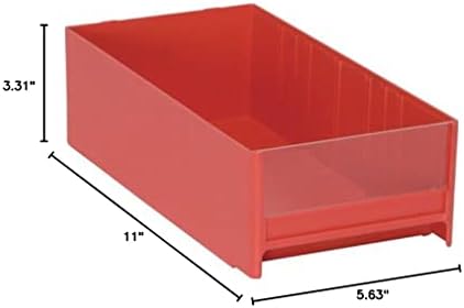 Кутии за пациенти Quantum IDR204RD с дължина 11 см и ширина 5-5 /8 см и височина 3-5 / 16 инча, Червен, 24 опаковки