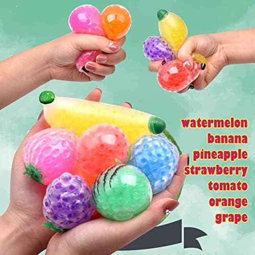 Плодови меки топки, пълни с топки с плодов вода, Сжимающие топки за облекчаване на стреса, играчка-мини-топка за докосване на стреса, подобряване
