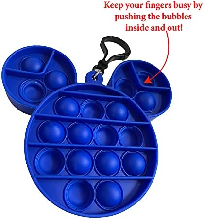 Набор от играчки-непосед Disney Junior Мики Маус Попър - ключодържател Pop It Bubble Попърс за деца, комплект от 2