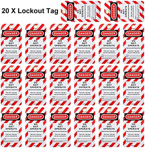 Капаче за маркиране SAFBY Lockout с бирками Лото, 12 Ключалки с 20 бирками за маркиране Lockout (12 бр.)