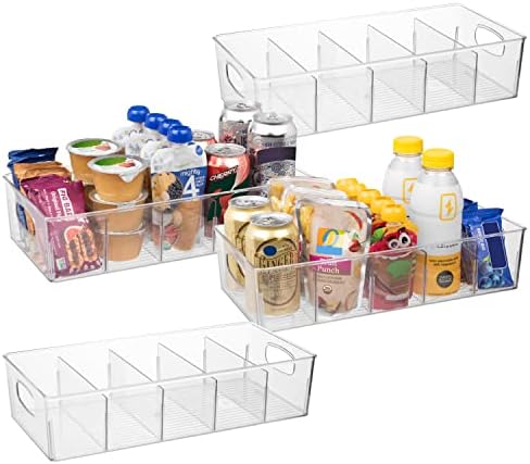 Пластмасови кутии за организиране на килера и съхранение на ClearSpace с подвижни прегради – XL Перфектната организация на кухня или