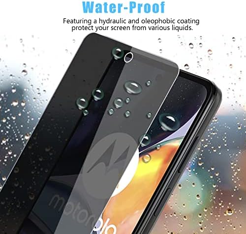 Anbzsign [2 опаковки със защитно фолио за екрана на Motorola Moto G22 / Moto E32 / E32s с размер 6,5 инча, anti-spyware закалено стъкло твърдост 9H.