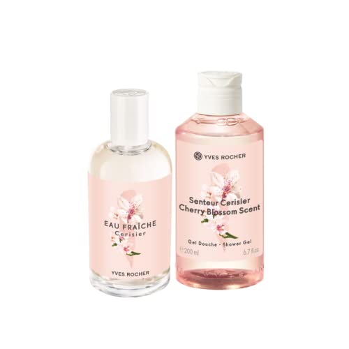 Yves Rocher Cherry Blossom, черешов цвят, Тоалетна вода и душ Гел за жени (Комплект)