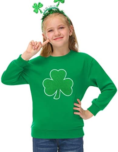 БессерБай Унисекс Детска Риза в Деня на Св. Патрик Ирландски Детелина Hoody 4-12 Години