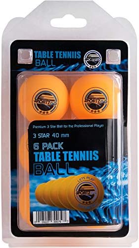 Спортни 3-звездни 40-миллиметровые Тренировъчните топки за тенис (в оранжево, 6)