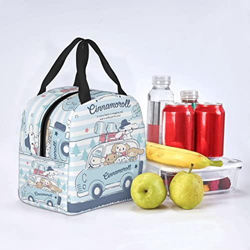 Чанта за обяд с изолация BAMUTECH - Преносима и Просторна Множество чанта за възрастни, жени, Мъже, Момчета, Момичета, Синя,