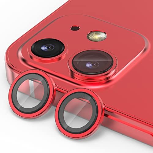 [Update] Защитно фолио за обектива на камерата YWXTW за iPhone 12 (6.1 ) / 12 Mini(5.4)/11(6.1), [ Запазете оригиналната камера] [Setup рамка] Капак на обектива на камерата от закалено Стъкло, 1