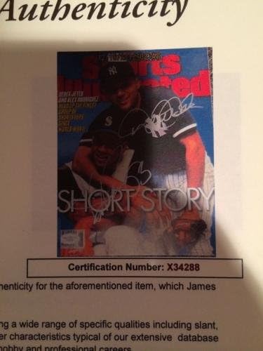 Дерек Джитър Алекс Родригес С двойно автограф от 24.02.1997 Списание Si-ново издание е забранено Jsa - Списания MLB с автограф