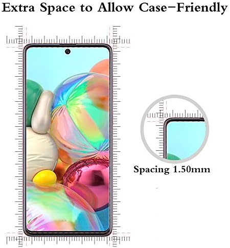 Защитно фолио Tutetorna за Samsung Galaxy A71 [2] [Удобен калъф] [Без мехурчета] [Лесна инсталация] [Твърдост 9H] [Висока резолюция]