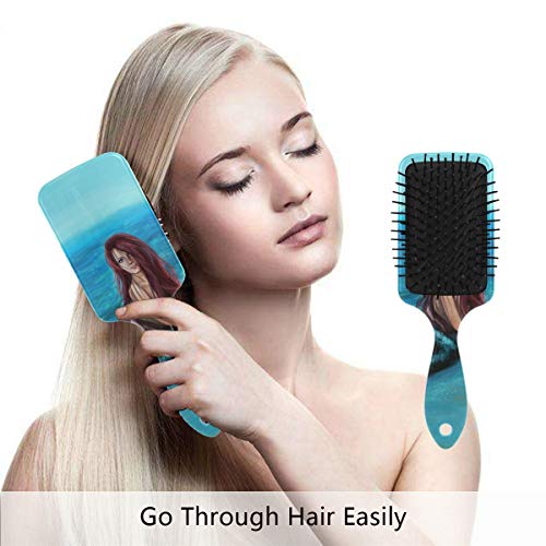 Четка за коса на въздушна възглавница Vipsk, Пластмасов за Боядисана Русалка, Подходящ за добър масаж и Антистатични разнищване
