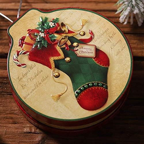 FRECI Коледна Тема Празни Консервени Кутии Кутия шоколадови Бонбони Подарък Контейнер За съхранение на шоколадови Бонбони и Бисквити Декоративна Кутия за Коледното