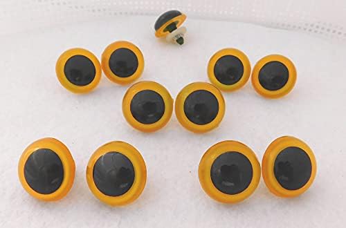 Защитни очички 5 двойки от 24 мм до 34 мм Изберете цвят и размер Шиене, плетене на една кука, Декоративно-приложното изкуство (жълто, 24 мм)