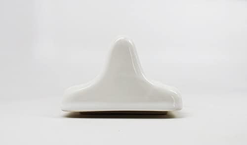 Аксесоар за притежателя на тоалетна хартия от остъклени керамика Tenedos за баня (Бели) - Не за монтаж върху равна повърхност