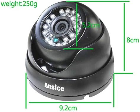 ansice Куполната камера за сигурност с коаксиальным контрастен екран OSD, Коаксиален камера за видеонаблюдение HD 2M 1080P, 3 в 1 AHD/CVI/TVI