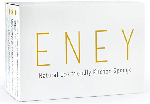 ENEY Екологично Чиста Натурална гъба за миене на съдове | Биоразлагаемая на растителна основа | Четири опаковки гъби за миене