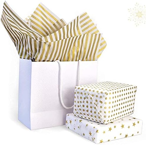 MR FIVE Метална Златна Подвижния хартия на Едро, 20 x 28, Златната Подвижния хартия за подарък пакети, Работи, Подарък Опаковъчна