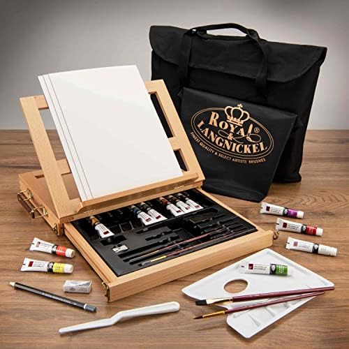 Комплект за рисуване на стан Royal & Langnickel с удобна чанта за съхранение, акварел