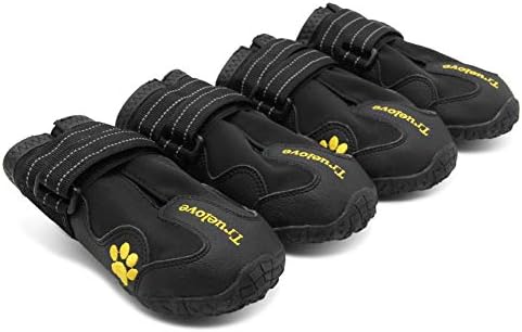 Обувки за кучета MOKCCI Truelove Водоустойчив куче обувки със Светлоотразителни джапанки за Малки, Средни и Големи