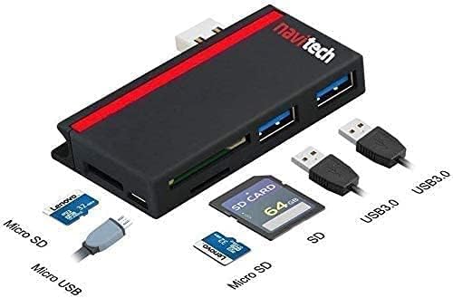 Navitech 2 в 1 Лаптоп / таблет USB 3.0 /2.0 на Адаптер-hub /вход Micro USB устройство за четене на карти SD /Micro SD слот, Съвместим
