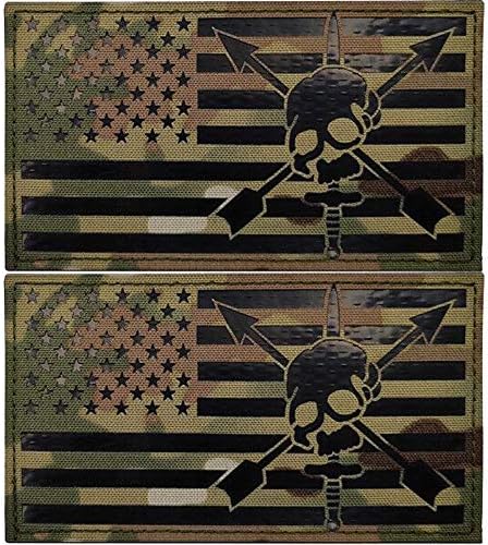 IR Инфрачервен Отразяваща Пиратски Американски Флаг на САЩ Ивици, Емблемата на Тактически Военен Морал Закопчалката Кука