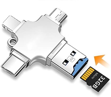 Четец на карти памет, USB C SD, 4 в 1 Многофункционално Устройство за четене на карти памет, USB 3.0 четец за карти памет с OTG Адаптер, който е Съвместим с SD/TF карти за компютъ?