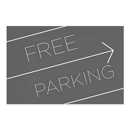 CGSignLab | Безплатен паркинг -Основният черен Панел на прозореца | 30 x20