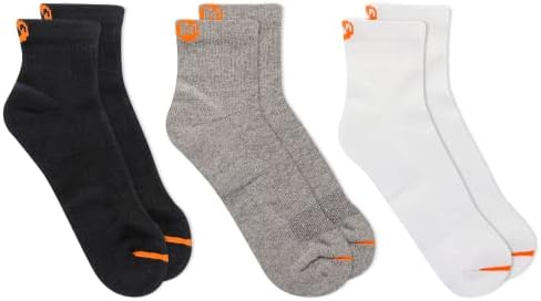 Merrell Унисекс - меки Памучни чорапи за екипажа и за възрастни, мъже и жени, Унисекс, 3 чифта в опаковка - Зона с дишаща мрежа