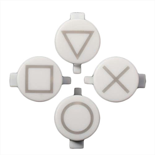ModFreakz® Комплект от 4 бутони Однотонного бял цвят, Подходящ за всички контролери PS4/PS3